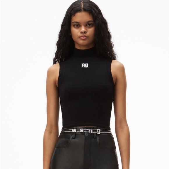 Alexander Wang Tops - Alexander Wang logo patch muscle shirt